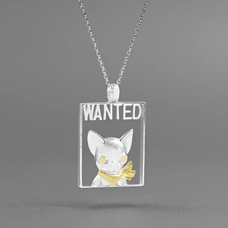 Lotus Fun Humorous Wanted Dog Design Pendant for Necklace Real 925 Sterling Silver Fine Jewelry
Lotus Fun Humorous Wanted Dog Design Pendant for Necklace Real 925 Sterling Silver Fine Jewelry