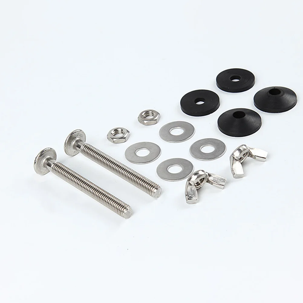 2 set Toilet Seat Bolts Replacement Kit Heavy Duty Toilet Tank Bolts Washers Gaskets Secure Fit For Standard Toilets Replacement 
2 set Toilet Seat Bolts Replacement Kit Heavy Duty Toilet Tank Bolts Washers Gaskets Secure Fit For Standard Toilets Replacement
