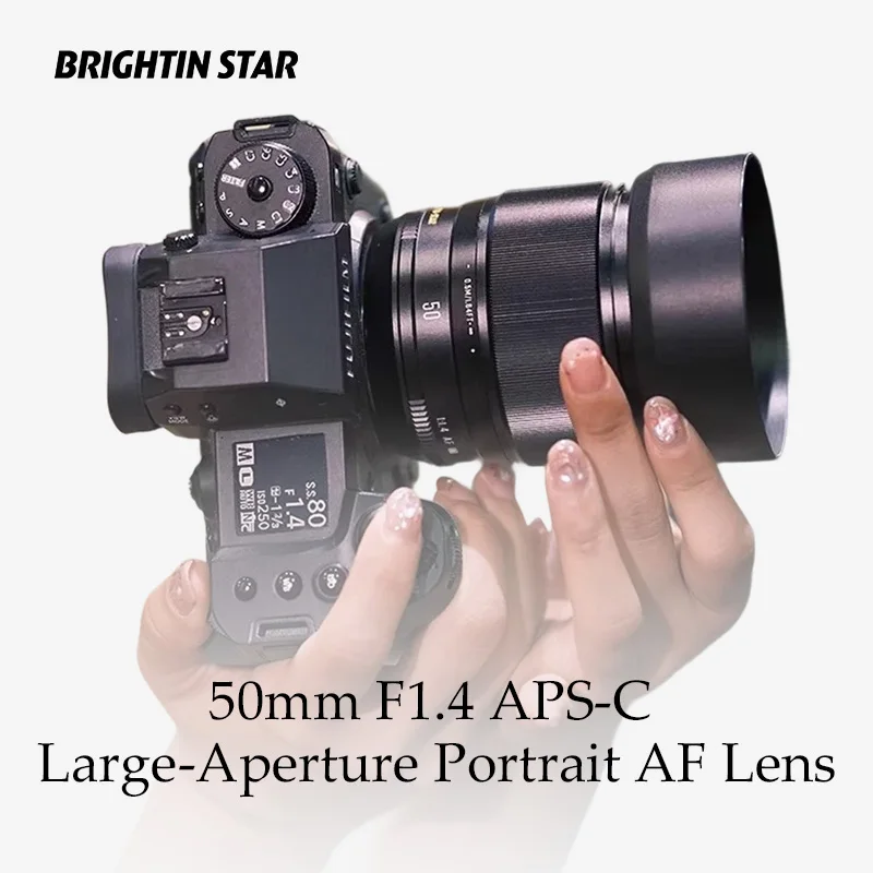 Brightin Star AF 50mm F1.4 APS-C Mirrorless Digital Auto Focus Lens for Sony E ZVE10 A6400 a6000 nex Fujifilm X XS10 XT30 XE5 XM
Brightin Star AF 50mm F1.4 APS-C Mirrorless Digital Auto Focus Lens for Sony E ZVE10 A6400 a6000 nex Fujifilm X XS10 XT30 XE5 XM