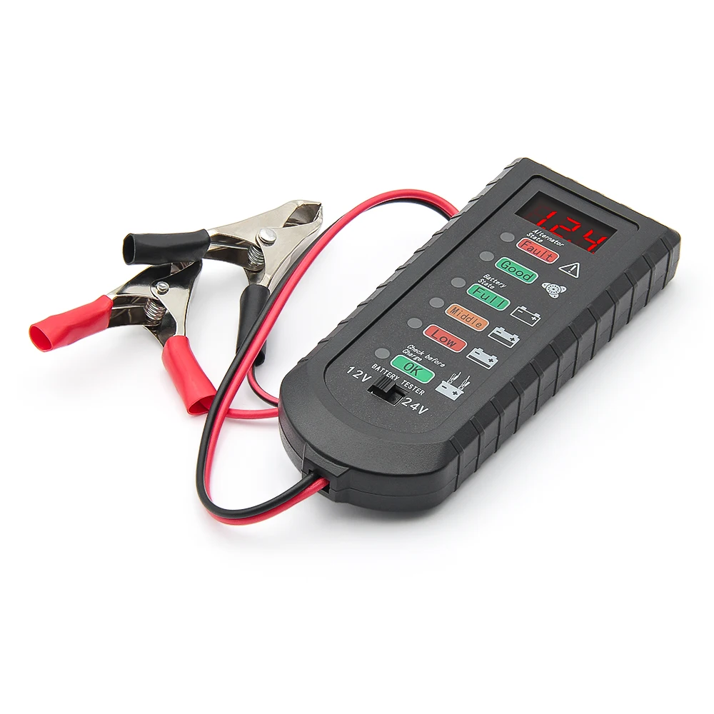 Automotive Battery Diagnostic Tool 12V 24V Car Battery Tester Alternator Tester LED Display Checker Analyzer for Garage Repair
Automotive Battery Diagnostic Tool 12V 24V Car Battery Tester Alternator Tester LED Display Checker Analyzer for Garage Repair