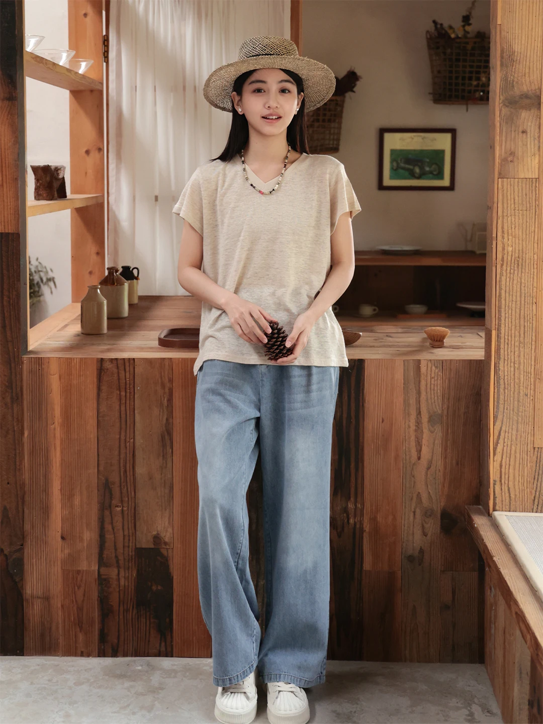 Light Blue Washed Han Hanflax Casual Straight Leg Jeans Women's Fashion Summer Jeans Natural Waist Button Closure Pure Color
Light Blue Washed Han Hanflax Casual Straight Leg Jeans Women's Fashion Summer Jeans Natural Waist Button Closure Pure Color