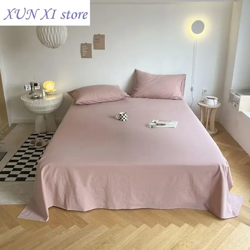 New Bed Sheets Soft Comfortable Cotton Flat Sheet Solid Color Bedsheet Single Qut Solid Color Flat Sheet for Adult Sheet Sets
New Bed Sheets Soft Comfortable Cotton Flat Sheet Solid Color Bedsheet Single Qut Solid Color Flat Sheet for Adult Sheet Sets