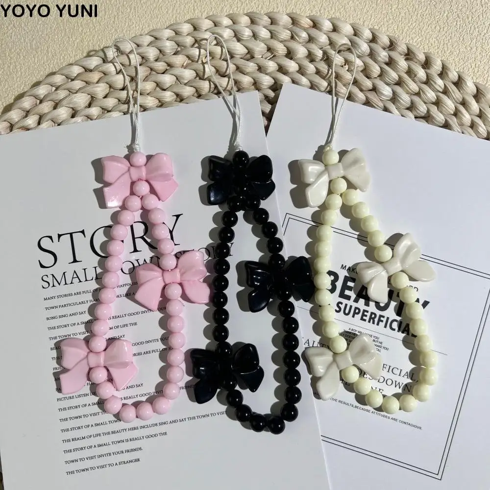Portable Sweet Bowknot Phone Lanyard Y2k Bowknot Bow Beaded Phone Strap Harajuku Style Pendant Bowknot Phone Chain Students
Portable Sweet Bowknot Phone Lanyard Y2k Bowknot Bow Beaded Phone Strap Harajuku Style Pendant Bowknot Phone Chain Students