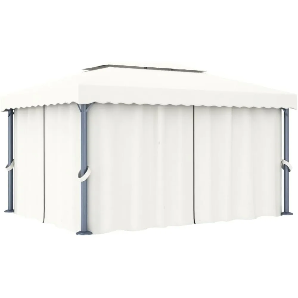 canopy,Canopies & Gazebos Gazebo with Curtain 13.1'x9.8' Cream White Aluminum,Ultimate 2Tier Gazebo: Sophisticated,
canopy,Canopies & Gazebos Gazebo with Curtain 13.1'x9.8' Cream White Aluminum,Ultimate 2Tier Gazebo: Sophisticated,