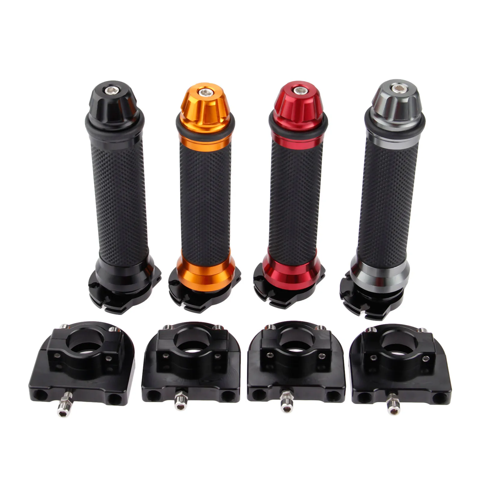 1Pair Motorcycle Handlebar Left/Right None-Slip Grips Throttle Tube Universal Fit for 7/8" & 1" Standard Handlebar Grips Rubber
1Pair Motorcycle Handlebar Left/Right None-Slip Grips Throttle Tube Universal Fit for 7/8" & 1" Standard Handlebar Grips Rubber