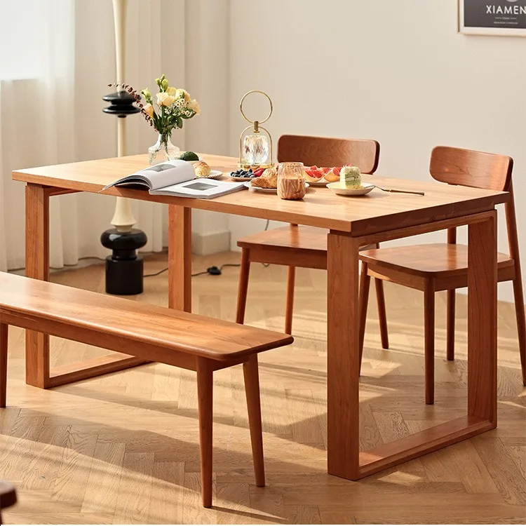 Cherry wood meal pure solid wood large board Nordic modern simple book environmentally friendly eating table household
Cherry wood meal pure solid wood large board Nordic modern simple book environmentally friendly eating table household