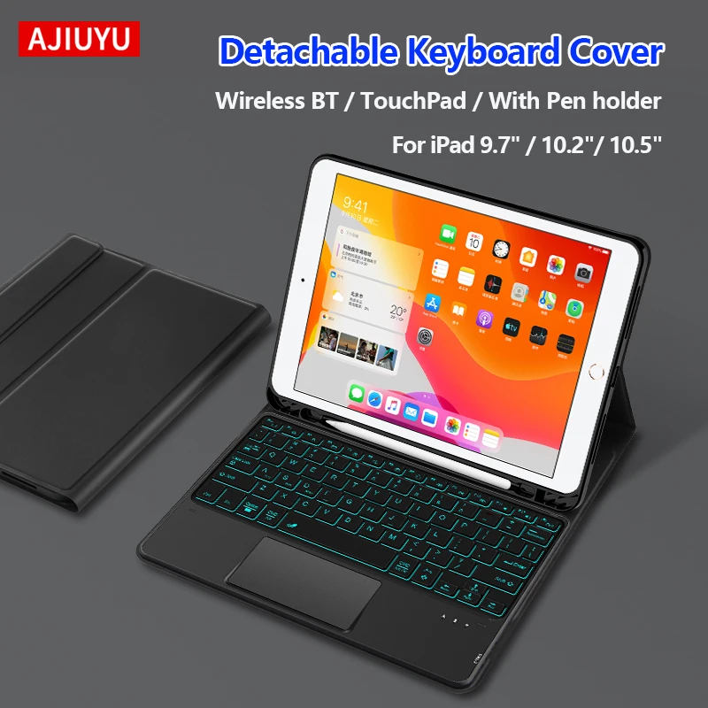 Tablet Case For iPad 9.7 lnch,Detachable Keyboard for iPad 7/8/9th 10.2" Pro 9.7 10.5" Air 1st 2nd Generation With Pencil Holder
Tablet Case For iPad 9.7 lnch,Detachable Keyboard for iPad 7/8/9th 10.2" Pro 9.7 10.5" Air 1st 2nd Generation With Pencil Holder