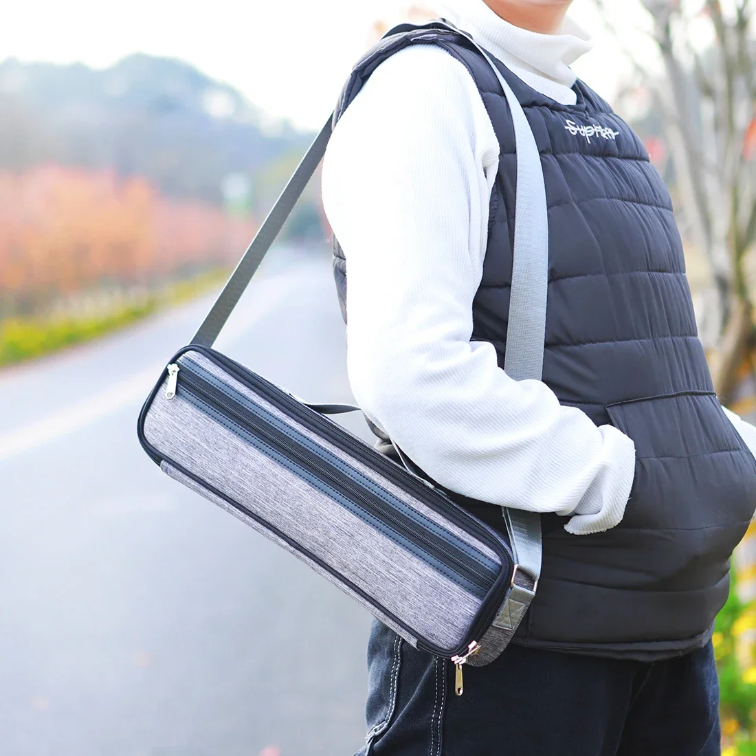 16-луночная коробка для хранения флейт, набор чехлов, портативная серая кожаная коробка с тканевой Оксфордской сумкой на плечо, аксессуар для деревянных духовых инструментов
16-луночная коробка для хранения флейт, набор чехлов, портативная серая кожаная коробка с тканевой Оксфордской сумкой на плечо, аксессуар для деревянных духовых инструментов