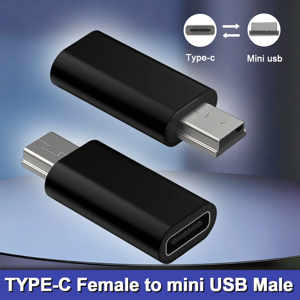 Type C Female To Mini USB Male Connector For Phone PSP Camera MP3 Data Transfer Mini USB To Type C Adapter
Type C Female To Mini USB Male Connector For Phone PSP Camera MP3 Data Transfer Mini USB To Type C Adapter