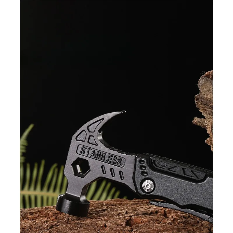 Portable Multifunctional Handyman Hammer with Stainless Steel Blackened Horn Handle for Outdoor, Camping, Woodworking
Portable Multifunctional Handyman Hammer with Stainless Steel Blackened Horn Handle for Outdoor, Camping, Woodworking