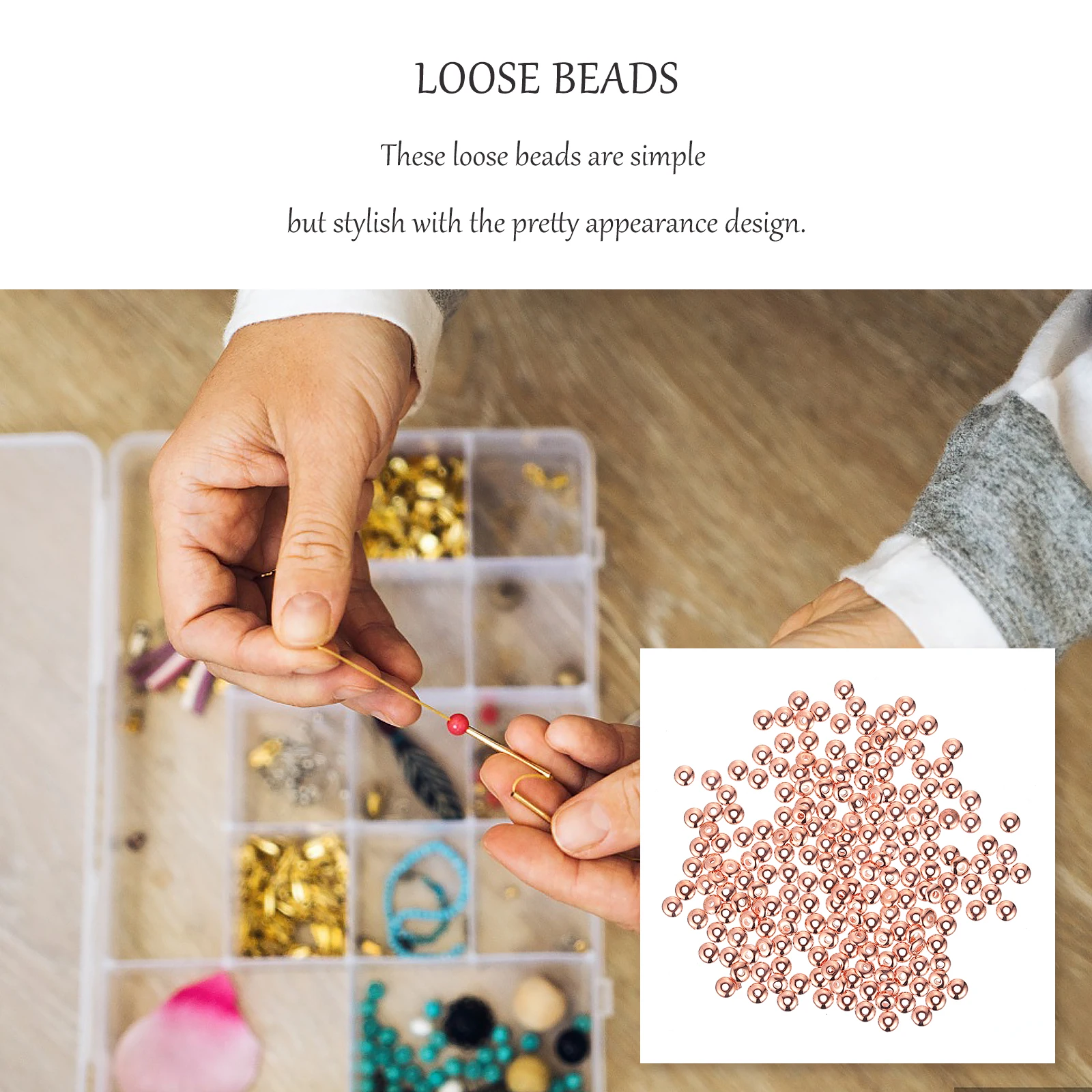 1000 Pcs Yellow Round Spacer Beads Bracelets Spacers for Accessories Golden Alloy
1000 Pcs Yellow Round Spacer Beads Bracelets Spacers for Accessories Golden Alloy