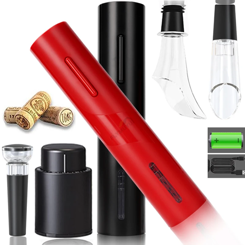 Electric Wine Bottle Opener Automatic Rechargeable Red Wine Corkscrew or Battery Powered Wine Opener Tools Kitchen Bar Products
Electric Wine Bottle Opener Automatic Rechargeable Red Wine Corkscrew or Battery Powered Wine Opener Tools Kitchen Bar Products