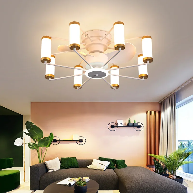 Simple Modern Ceiling Fan Lamp Bedroom Restaurant Light Luxury Home Fan Chandelier Living Room Frequency Conversion Fan Lamp 
Simple Modern Ceiling Fan Lamp Bedroom Restaurant Light Luxury Home Fan Chandelier Living Room Frequency Conversion Fan Lamp