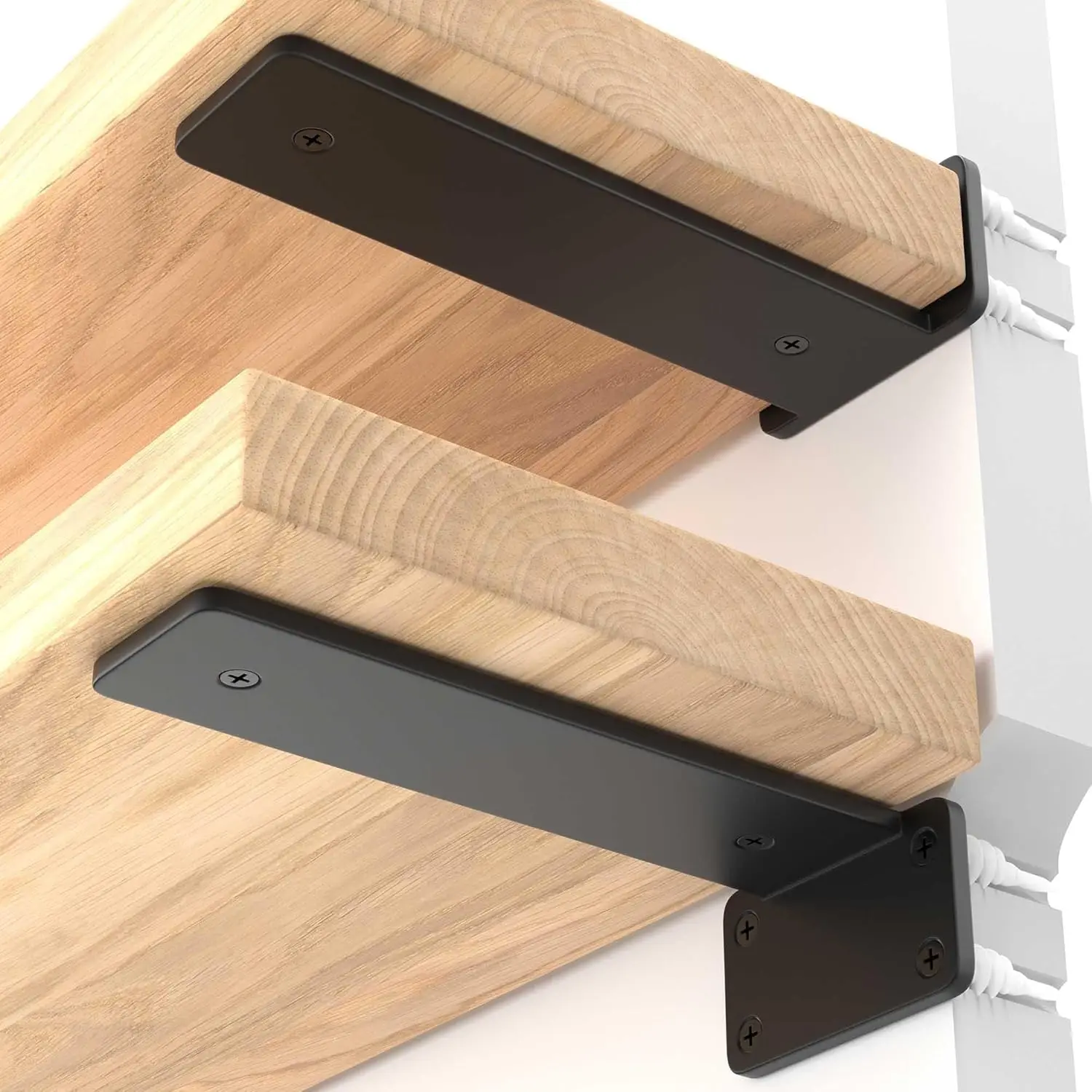 6 Inch Heavy Duty Floating Shelf Bracket, 4 Pack Rustic Industrial Hidden Metal Shelf Bracket for Kitchen, Bathroom, 1/5" Thick
6 Inch Heavy Duty Floating Shelf Bracket, 4 Pack Rustic Industrial Hidden Metal Shelf Bracket for Kitchen, Bathroom, 1/5" Thick