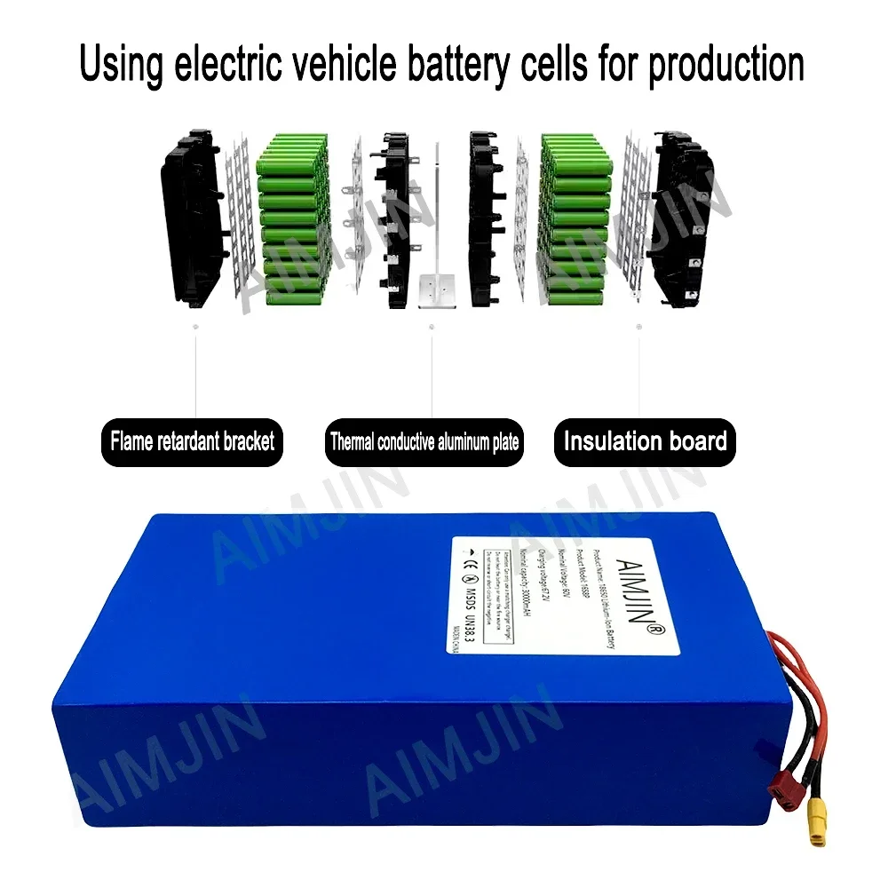 2026 NEW 60V 30Ah battery 16S8P 3000W 67.2V lithium battery with built-in BMS high-power lithium-ion battery pack
2026 NEW 60V 30Ah battery 16S8P 3000W 67.2V lithium battery with built-in BMS high-power lithium-ion battery pack