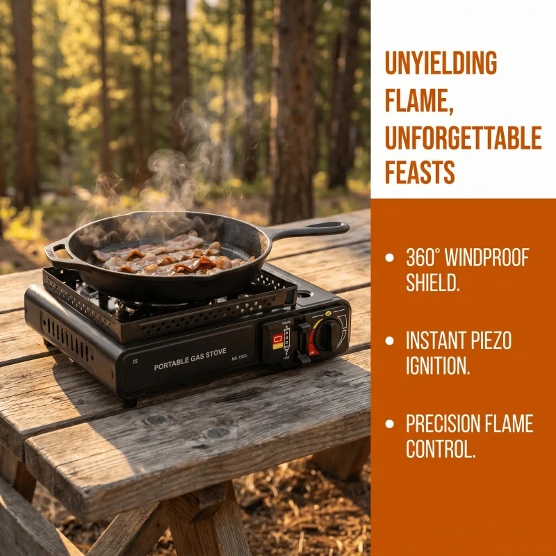 Portable camping barbecue stove, Lightweight Cassette Stove for Camping Home Cooking with Windproof Ring & Carry Case.
Portable camping barbecue stove, Lightweight Cassette Stove for Camping Home Cooking with Windproof Ring & Carry Case.