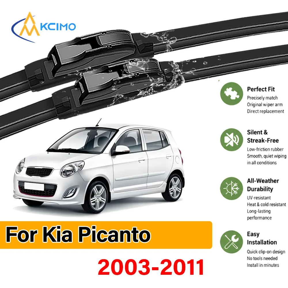 KCIMO New Wiper Front Wiper Blades for Kia Picanto SA 2003-2011 HD Rubber Boneless Windshield Windscreen Wiper Accessories
KCIMO New Wiper Front Wiper Blades for Kia Picanto SA 2003-2011 HD Rubber Boneless Windshield Windscreen Wiper Accessories