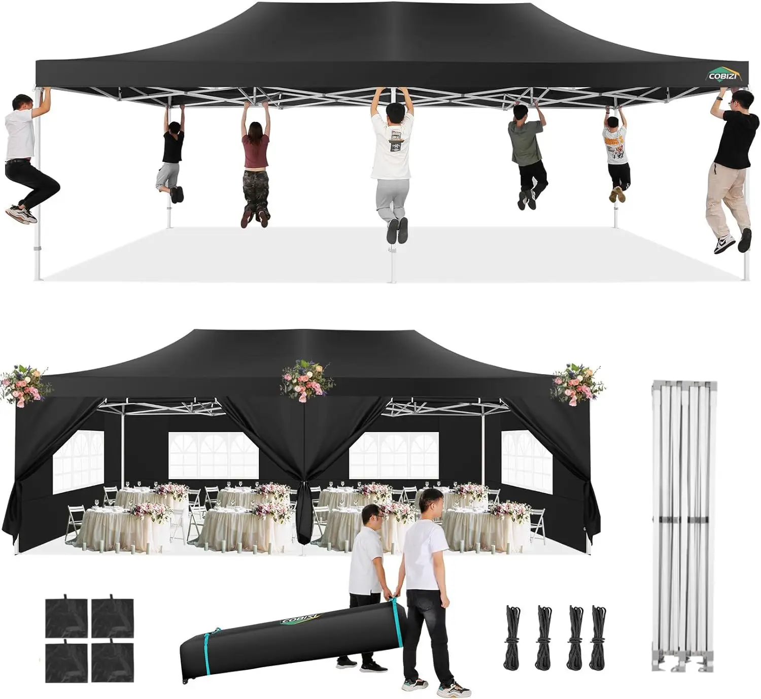 13x26 Canopy with Sidewalls Heavy Duty Canopy Party Tent for Parties, Outdoor Wedding Large Event Tent Wind Waterproof
13x26 Canopy with Sidewalls Heavy Duty Canopy Party Tent for Parties, Outdoor Wedding Large Event Tent Wind Waterproof