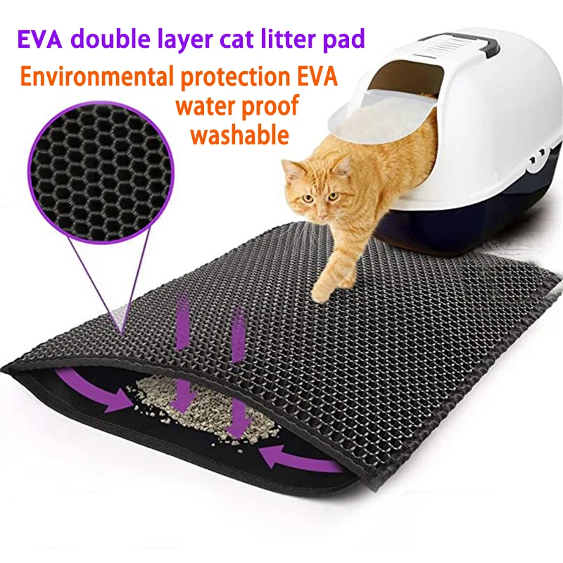 EVA Pet Cat Sand Mat Double-layer Pet Cat Litter Box Mat Non-slip Sand Cat Mat Washable Mattress Waterproof Cleaning Mat
EVA Pet Cat Sand Mat Double-layer Pet Cat Litter Box Mat Non-slip Sand Cat Mat Washable Mattress Waterproof Cleaning Mat