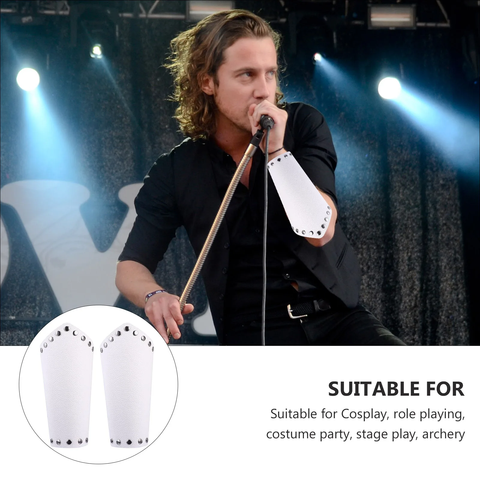 1Pair Adjustable Wrist Bracers Punk Warrior Medieval Solid Rivet Wristband Armor for Cosplay Martial Arts
1Pair Adjustable Wrist Bracers Punk Warrior Medieval Solid Rivet Wristband Armor for Cosplay Martial Arts