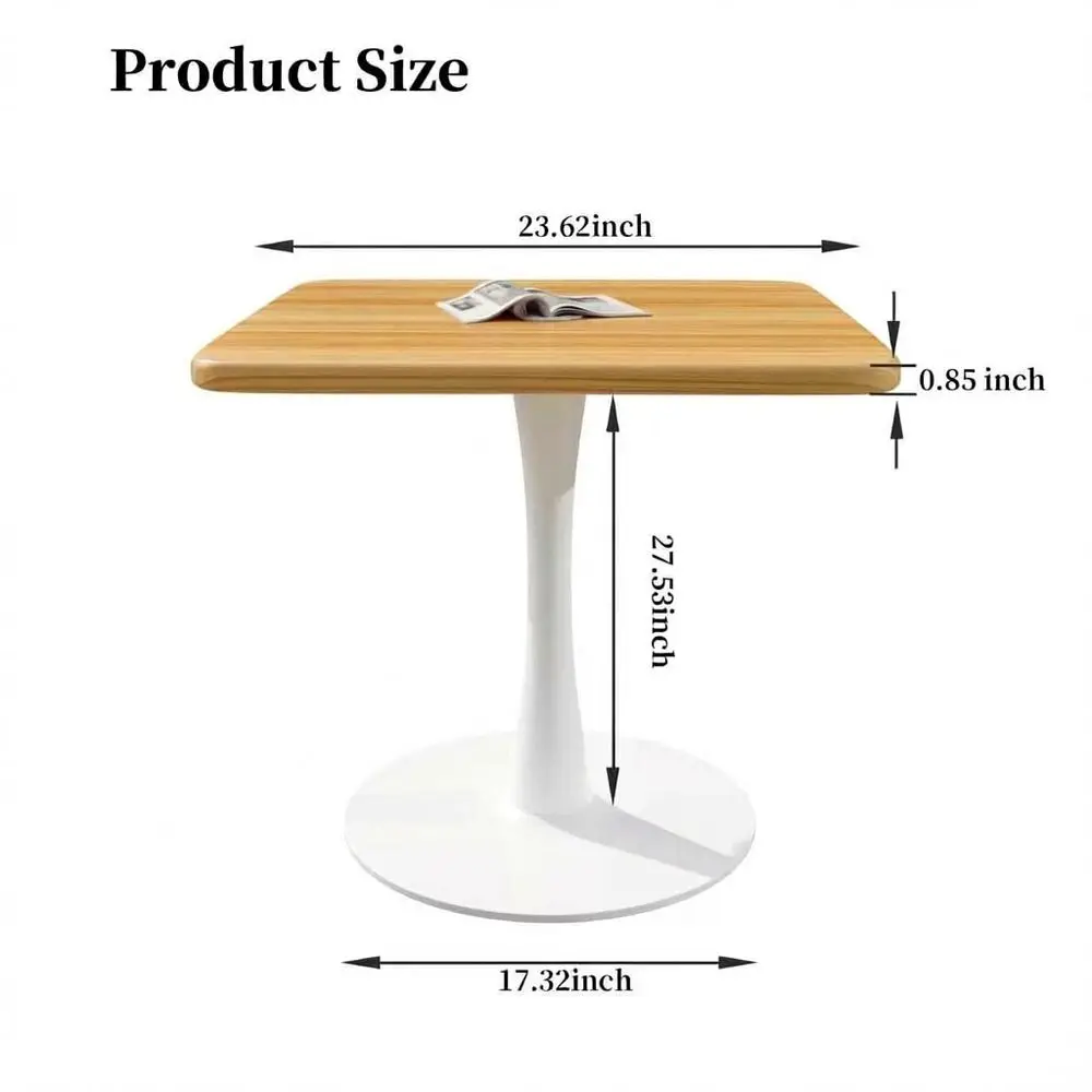 Square Small Dining Table for 2, Tulip Bistro Table with White Metal Pedestal Base, Modern MidCentury Compact Kitchen Dining Pi
Square Small Dining Table for 2, Tulip Bistro Table with White Metal Pedestal Base, Modern MidCentury Compact Kitchen Dining Pi