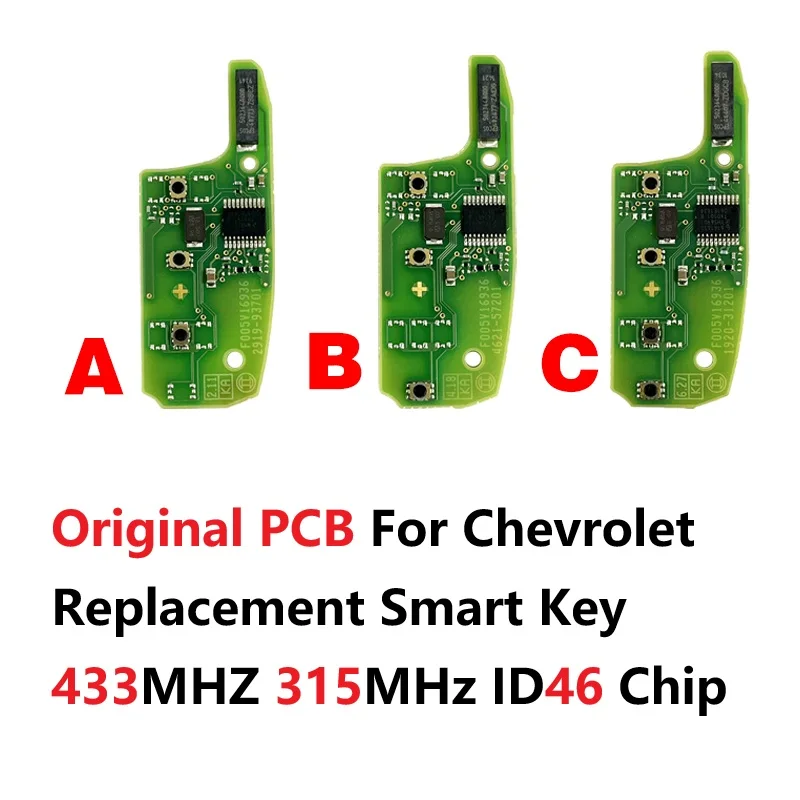 CN014094 Original PCB For Chevrolet Spark Sonic/Trax 2019-2021 FCC135227 smart Key 433/315MHz ID46 PCF7961E Chip
CN014094 Original PCB For Chevrolet Spark Sonic/Trax 2019-2021 FCC135227 smart Key 433/315MHz ID46 PCF7961E Chip