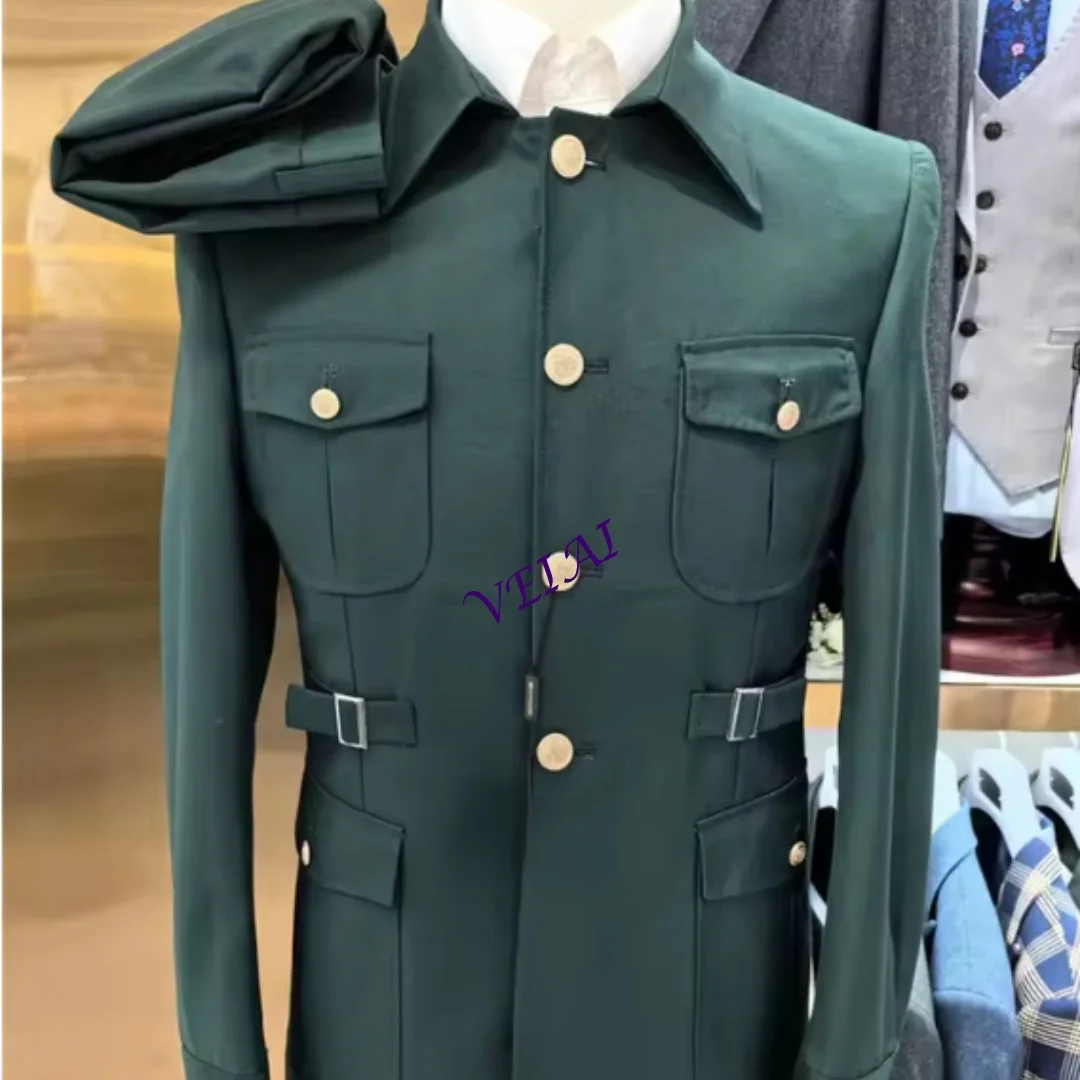 CustomizedElegant Green Men's Suit Set For Party Handsome Wedding Suit Host Party Suit Blazers Pants Fashion Single-Breasted Sui
CustomizedElegant Green Men's Suit Set For Party Handsome Wedding Suit Host Party Suit Blazers Pants Fashion Single-Breasted Sui