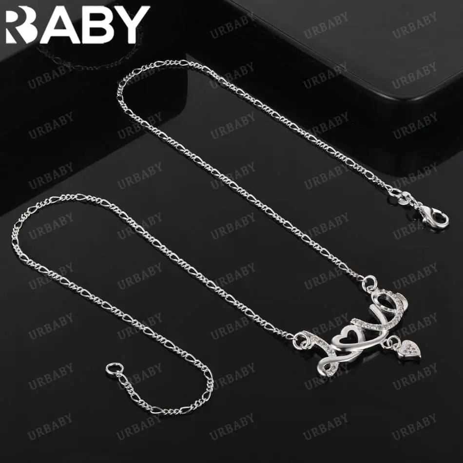 URBABY 925 Sterling Silver 45cm Zircons Hearts Necklace For Women Charm Trend Birthday Gifts Fashion Party
URBABY 925 Sterling Silver 45cm Zircons Hearts Necklace For Women Charm Trend Birthday Gifts Fashion Party