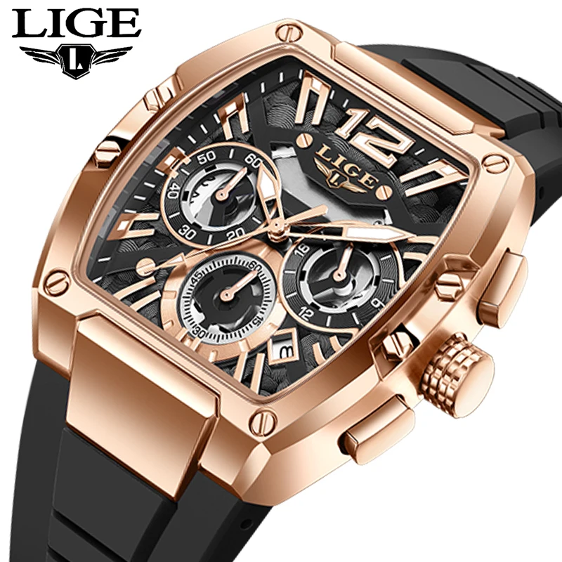 LIGE 2026 Men's watches Military Fashion Sports Luminous Chronograph Quartz Waterproof Date Silicone Strap Watches for Men reloj
LIGE 2026 Men's watches Military Fashion Sports Luminous Chronograph Quartz Waterproof Date Silicone Strap Watches for Men reloj