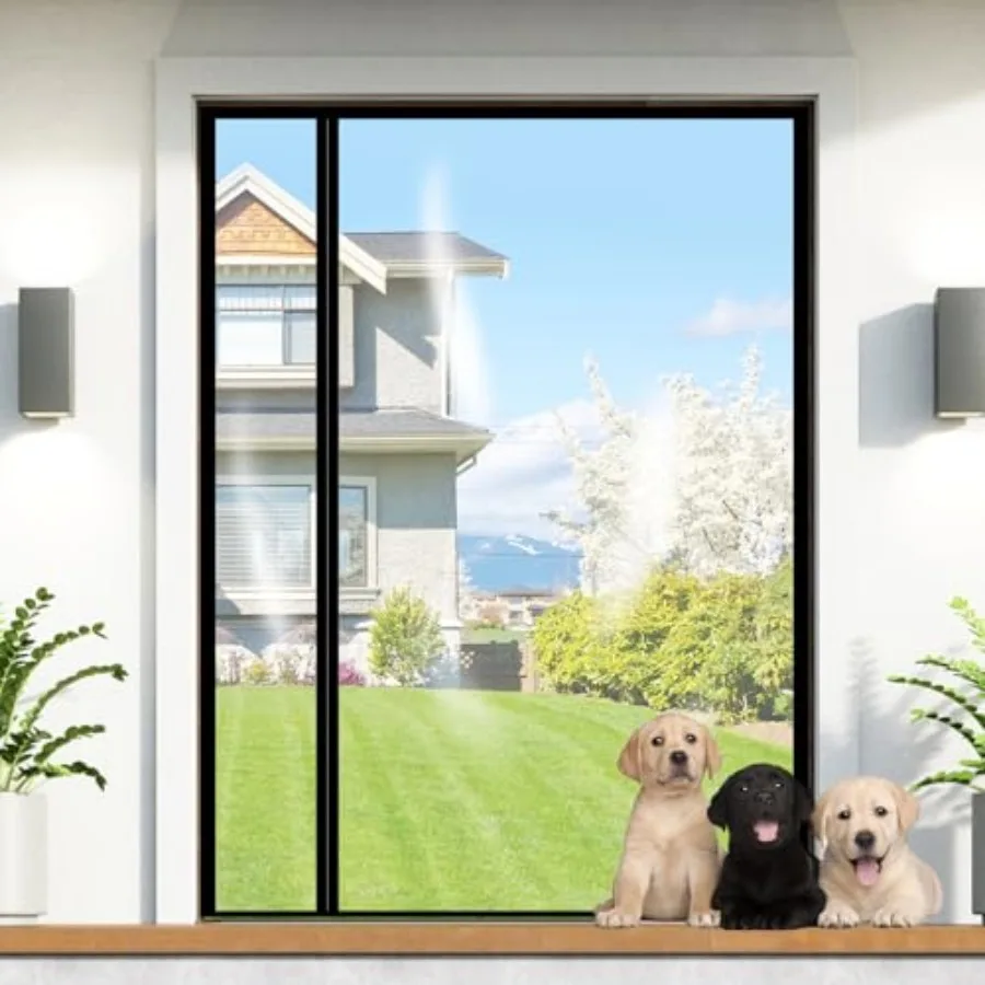 Transparent Insulated Door Curtains, Reversible Left or Right Side Opening Insulated Door Screen Auto Closer Screen Door for Sl
Transparent Insulated Door Curtains, Reversible Left or Right Side Opening Insulated Door Screen Auto Closer Screen Door for Sl