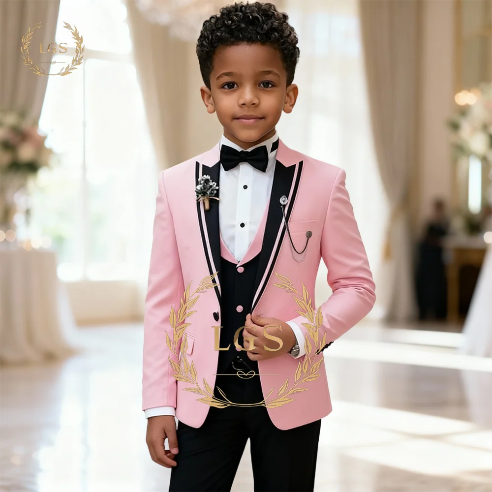Boys' 3-Piece Suit, Stylish Color-Block Collar, Custom Sizes & Colors Available, Eye-Catching for Weddings & Parties
Boys' 3-Piece Suit, Stylish Color-Block Collar, Custom Sizes & Colors Available, Eye-Catching for Weddings & Parties