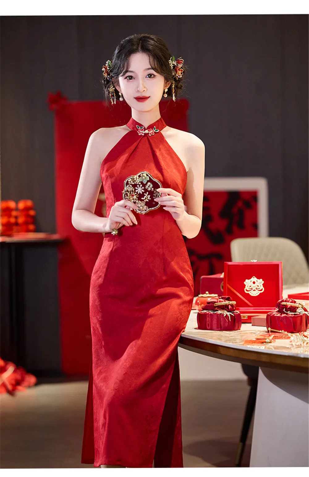 Chinses Style Retro Sleeveless Women Jacquard Qipao Spring Summer Mandarin Collar Cheongsam Sexy Slim Split Chinese Dress
Chinses Style Retro Sleeveless Women Jacquard Qipao Spring Summer Mandarin Collar Cheongsam Sexy Slim Split Chinese Dress
