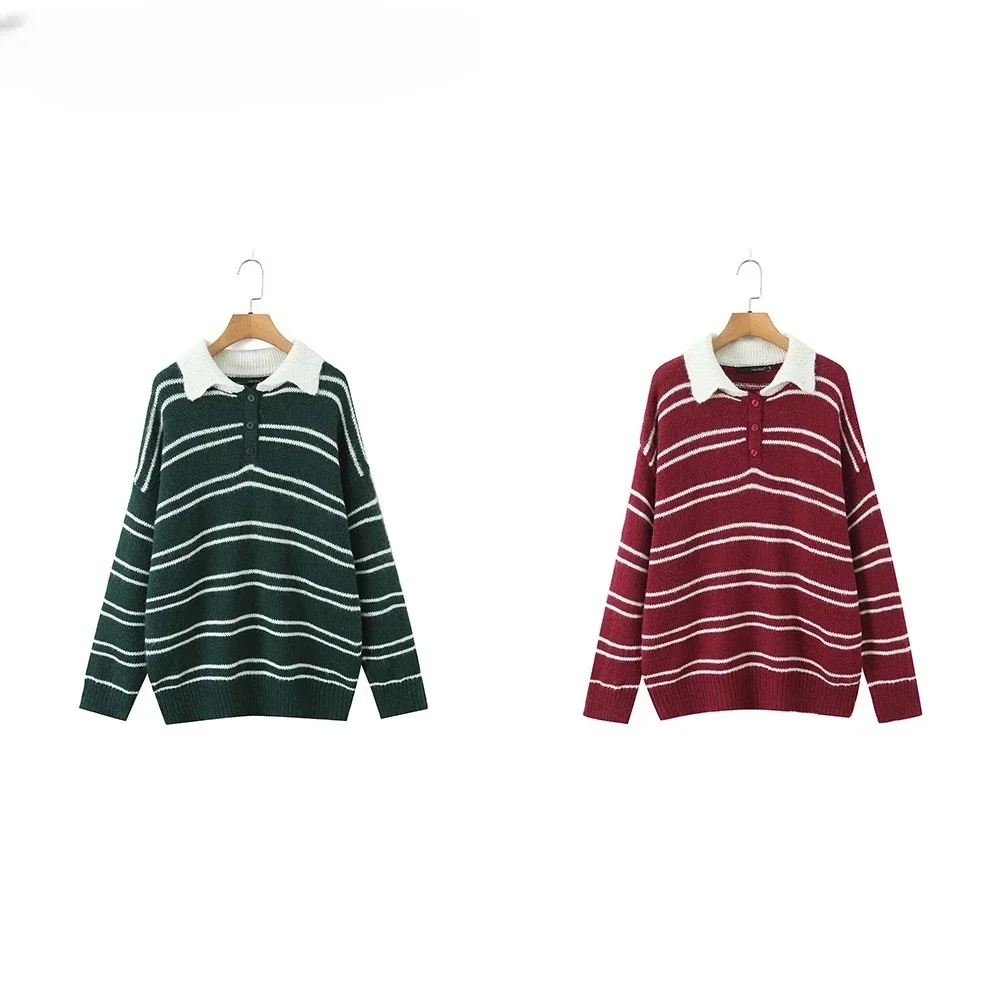 2025 Новый американский ленивый свободный пуловер в контрастную полоску в стиле ретро, универсальный свитер, вязаный топ в студенческом стиле
2025 Новый американский ленивый свободный пуловер в контрастную полоску в стиле ретро, универсальный свитер, вязаный топ в студенческом стиле