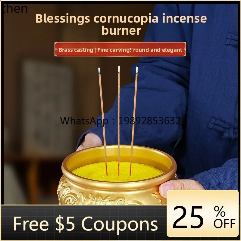 pure brass, incense offering to the God of Wealth, special Buddha incense inserting incense, indoor burner cornucopia
pure brass, incense offering to the God of Wealth, special Buddha incense inserting incense, indoor burner cornucopia
