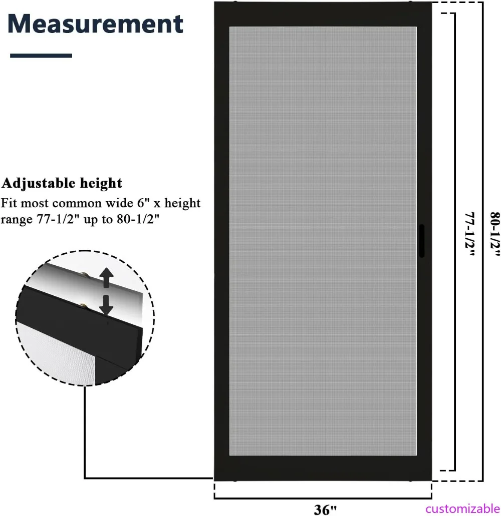 Комплект сверхмощных алюминиевых раздвижных дверей с экраном — 36x80 дюймов, защита от насекомых для патио, заднего двора, кухни, спальни
Комплект сверхмощных алюминиевых раздвижных дверей с экраном — 36x80 дюймов, защита от насекомых для патио, заднего двора, кухни, спальни