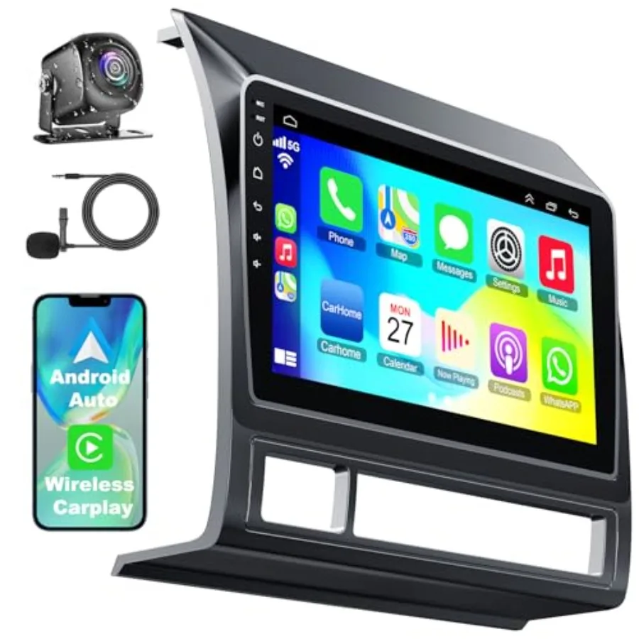 Car Radio Stereo for Toyota Tacoma 2005-2015 without JBL, 9-inch QLED touchscreen in black, supports wireless CarPlay/Android A
Car Radio Stereo for Toyota Tacoma 2005-2015 without JBL, 9-inch QLED touchscreen in black, supports wireless CarPlay/Android A