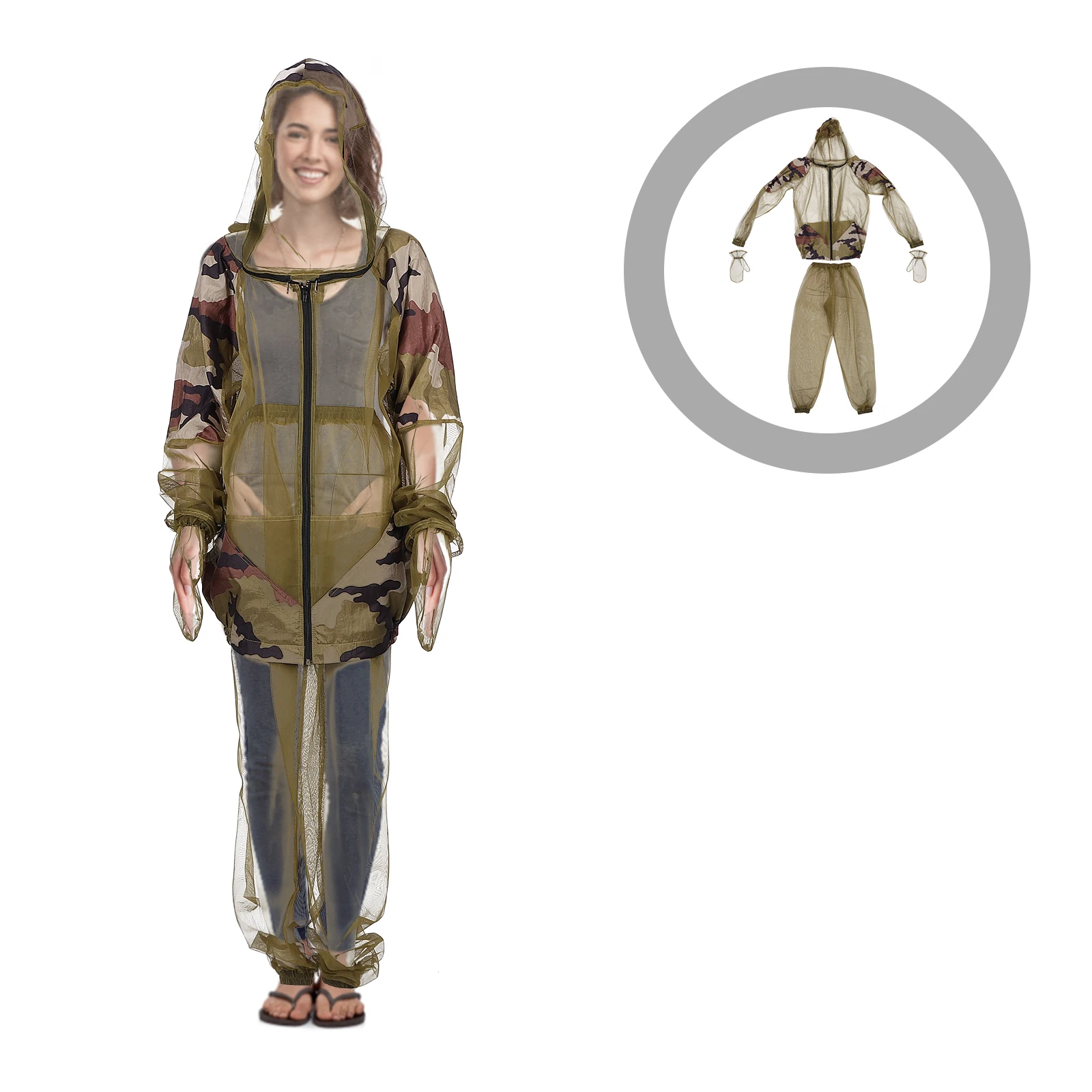 Mens Camouflage Mesh Hooded Suit Outdoor Protective Fishing Hunting Camping Clothes High Density Net Yarn Elastic Waist Cuffs
Mens Camouflage Mesh Hooded Suit Outdoor Protective Fishing Hunting Camping Clothes High Density Net Yarn Elastic Waist Cuffs