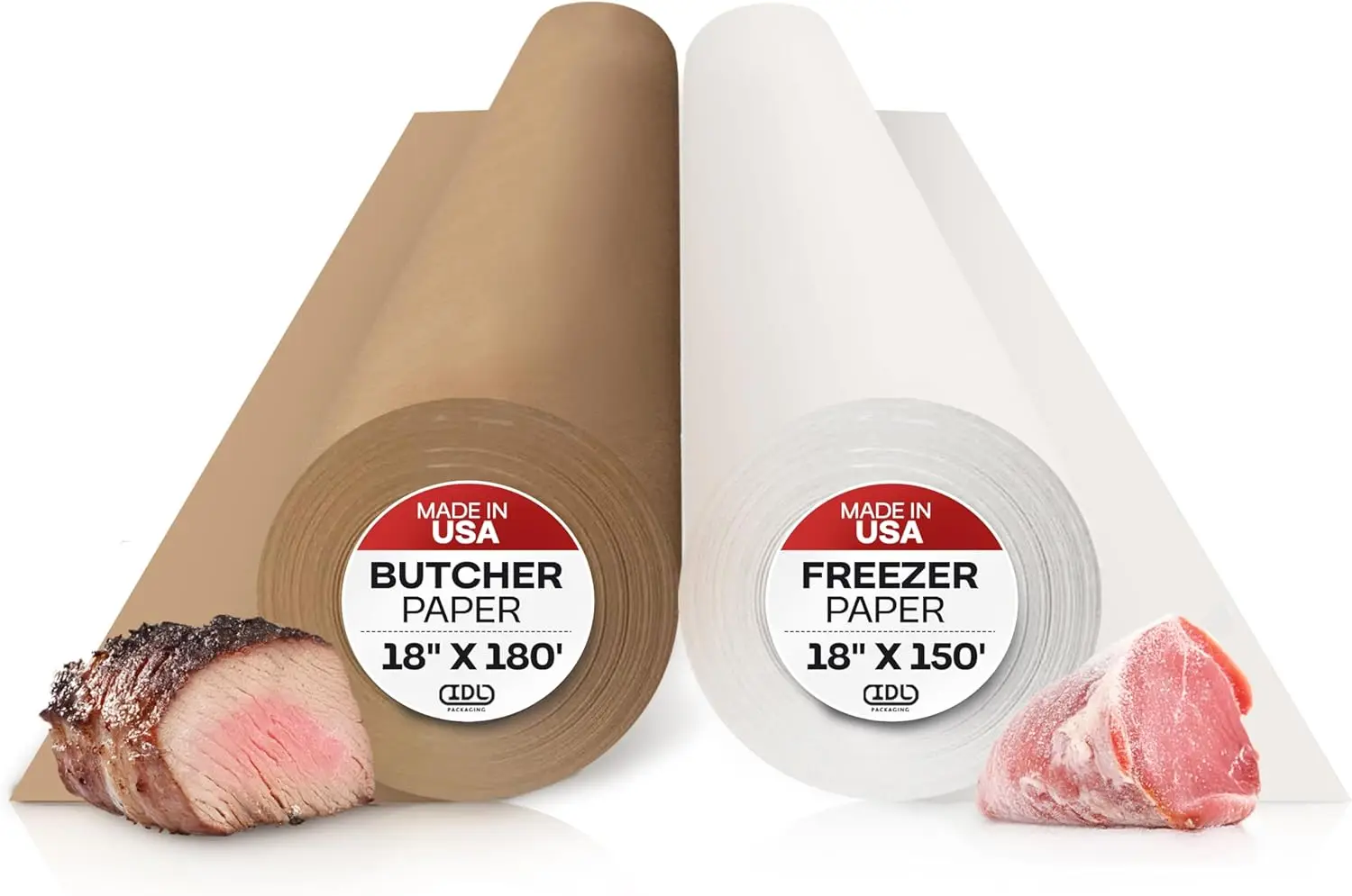 Набор из 18-дюймовой широкой мясника и морозильной бумаги — рулоны натуральной мясной и морозильной бумаги из США для упаковки мяса, рыбы и других устройств.
Набор из 18-дюймовой широкой мясника и морозильной бумаги — рулоны натуральной мясной и морозильной бумаги из США для упаковки мяса, рыбы и других устройств.