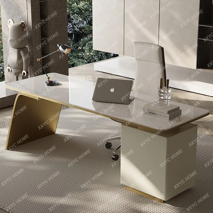 LLight luxury bright rock slab desk home study writing desk minimalist computer desk medieval office table
LLight luxury bright rock slab desk home study writing desk minimalist computer desk medieval office table