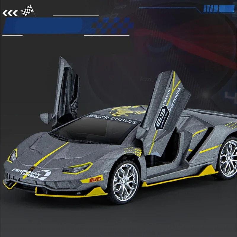 Модель спортивного автомобиля Centenario LP770-4 из сплава, масштаб 1:32 - Литая металлическая игрушечная машинка со звуком и светом - Высокодетализированная коллекционная модель, подарок
Модель спортивного автомобиля Centenario LP770-4 из сплава, масштаб 1:32 - Литая металлическая игрушечная машинка со звуком и светом - Высокодетализированная коллекционная модель, подарок