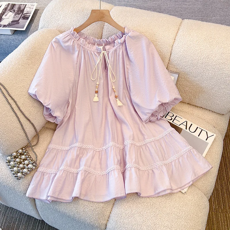 150Kg Plus Size Women's Bust 160 Summer Sweet Short Sleeve Blouse Loose Doll Shirt Top 5XL 6XL 7XL 8XL 9XL
150Kg Plus Size Women's Bust 160 Summer Sweet Short Sleeve Blouse Loose Doll Shirt Top 5XL 6XL 7XL 8XL 9XL