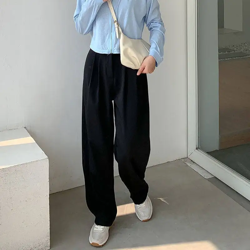 High Waist Floor-Length Women's Suit Pants Draping Wide Leg Casual Style Summer New Loose Fit Fashionable Polyester Fiber
High Waist Floor-Length Women's Suit Pants Draping Wide Leg Casual Style Summer New Loose Fit Fashionable Polyester Fiber