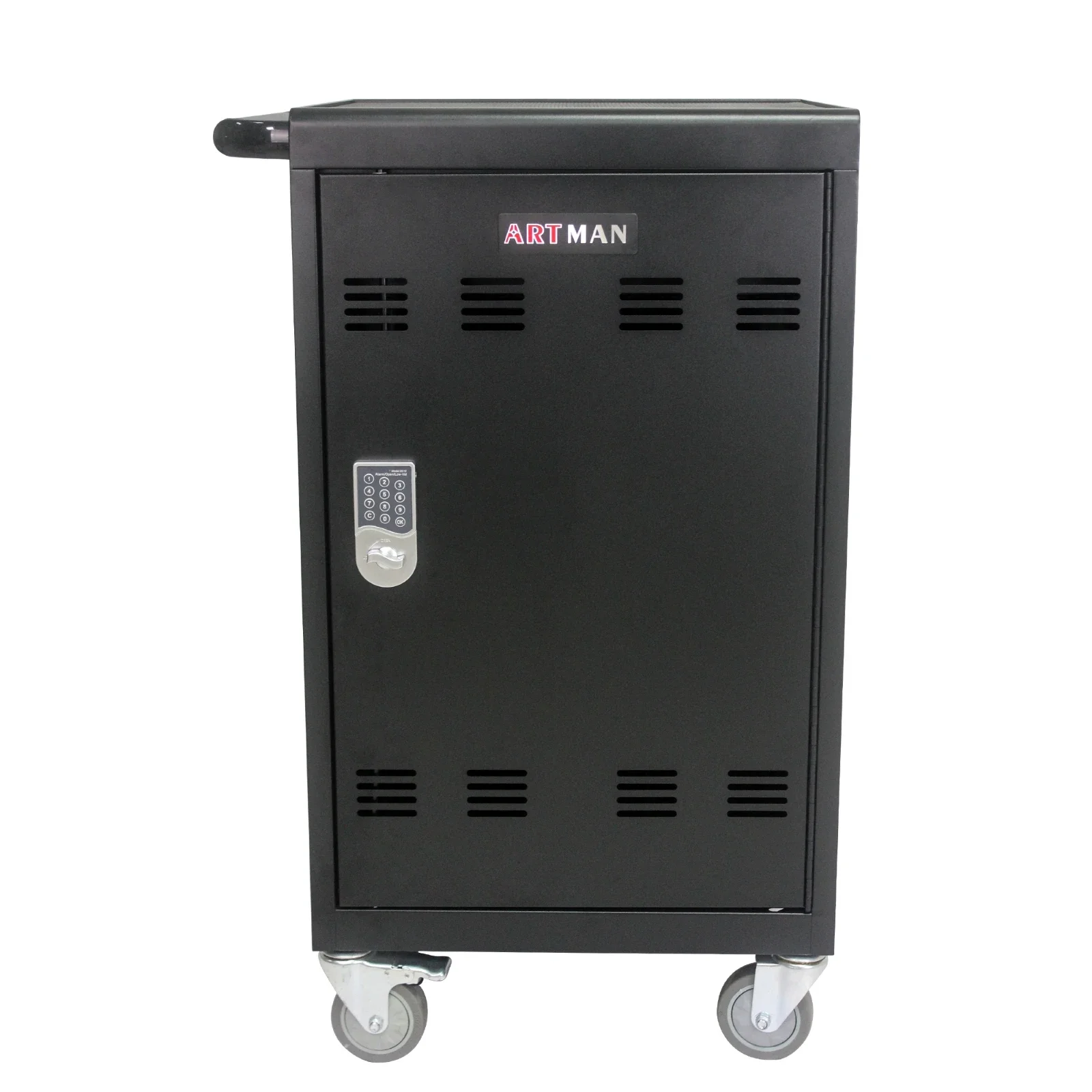 Mobile charging trolley and charging cabinet (for 30 tablets and laptops) with combination lock for schools, offices, on wheels
Mobile charging trolley and charging cabinet (for 30 tablets and laptops) with combination lock for schools, offices, on wheels