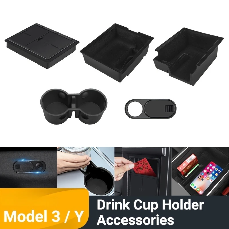 Central Armrest Storage Box, Center Console Organizer Case Tray With Coin And Sunglass Car Accessories For Tesla Model 3 Model Y
Central Armrest Storage Box, Center Console Organizer Case Tray With Coin And Sunglass Car Accessories For Tesla Model 3 Model Y