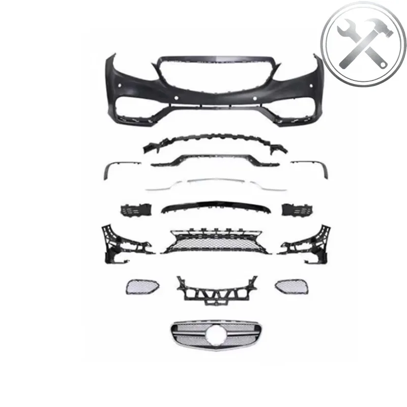 Plastic Material E63 Style Full Body Kit Front Rear Bumper Grille Side Skirt Exterior Mod Parts For E Class W212 LCI 2014-2015
Plastic Material E63 Style Full Body Kit Front Rear Bumper Grille Side Skirt Exterior Mod Parts For E Class W212 LCI 2014-2015