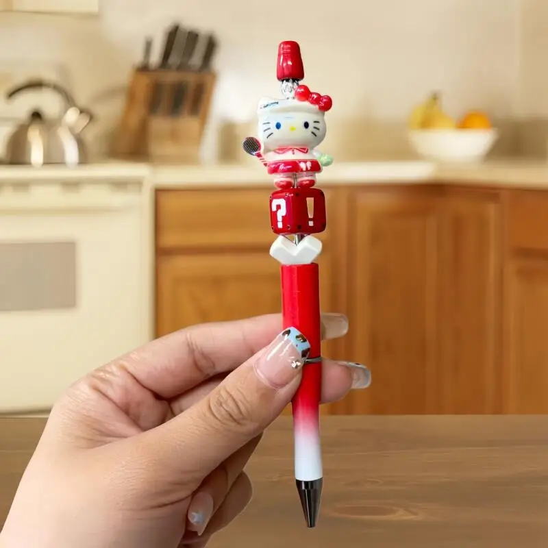 Sanrio Diy Handmade Bead Kuromi Hello Kitty 0.5Mm Black Pen Writing Ballpoint Pen Signature Pen Student Stationery Birthday Gift
Sanrio Diy Handmade Bead Kuromi Hello Kitty 0.5Mm Black Pen Writing Ballpoint Pen Signature Pen Student Stationery Birthday Gift