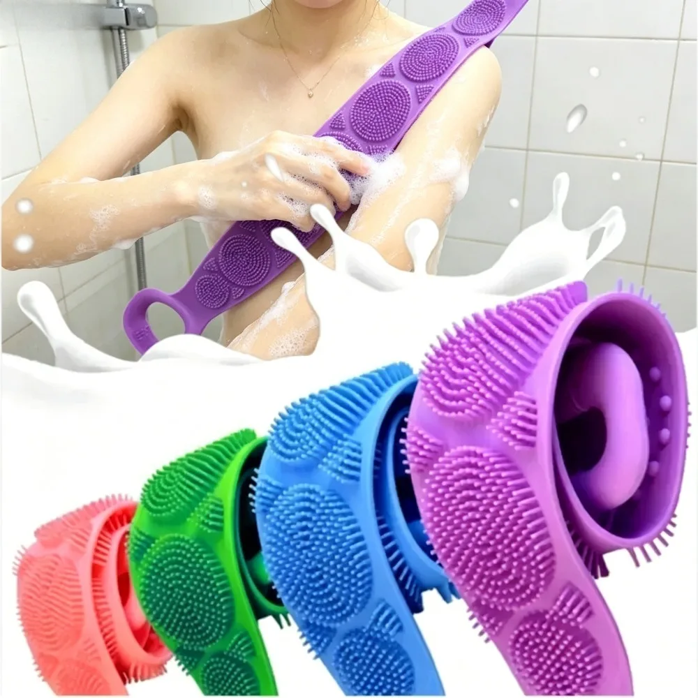 Soft Silicone Exfoliating Back Belt Shower Body Scrub Brush Bath Sponge Scrubber Home Bathroom Dead Skin Removal Cleaning Tool
Soft Silicone Exfoliating Back Belt Shower Body Scrub Brush Bath Sponge Scrubber Home Bathroom Dead Skin Removal Cleaning Tool