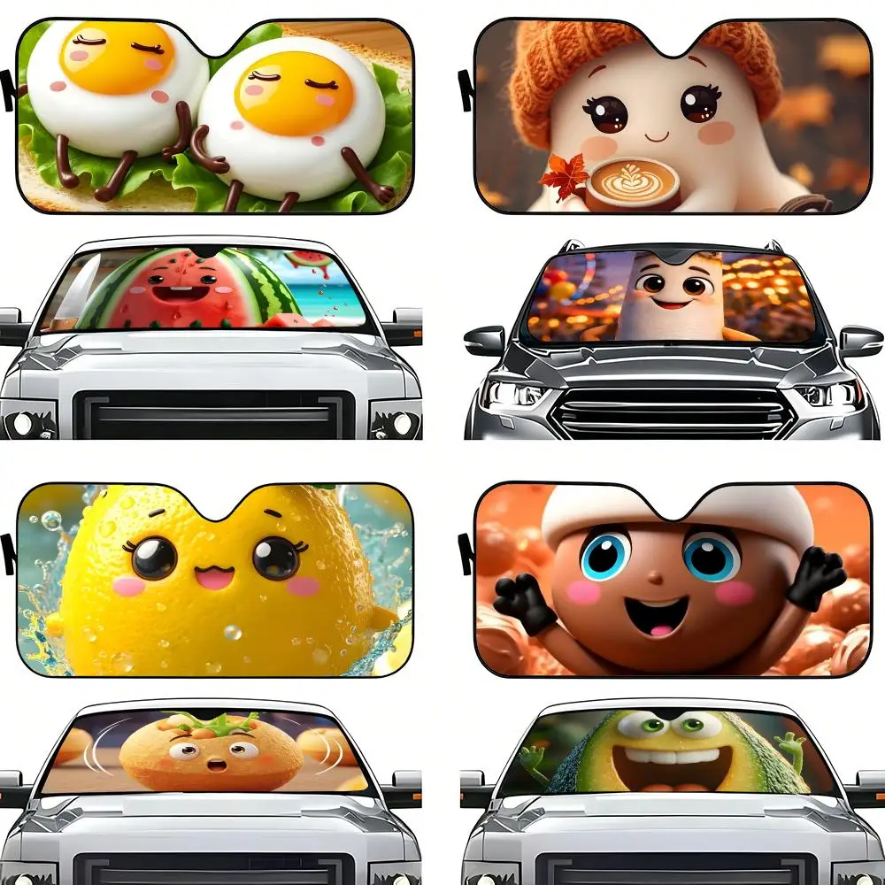 Pattern A-Anthropomorphic F-Food Sun Visor Car Windshield Sunshade Foldable Automotive Protection Sun Block Cover
Pattern A-Anthropomorphic F-Food Sun Visor Car Windshield Sunshade Foldable Automotive Protection Sun Block Cover