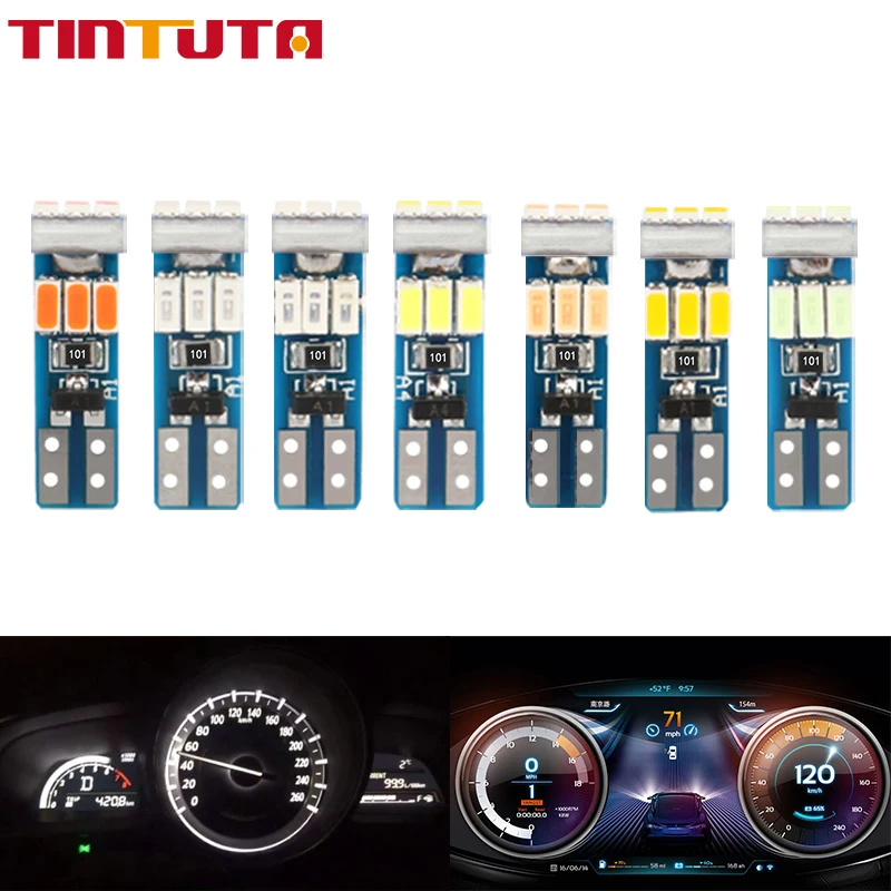 10pcs T5 W3W LED Bulbs Dashboard Warming Lamp Car Interior Lights Indicator Wedge Auto Instrument Lamp 9SMD 3014 Chip 12V Canbus
10pcs T5 W3W LED Bulbs Dashboard Warming Lamp Car Interior Lights Indicator Wedge Auto Instrument Lamp 9SMD 3014 Chip 12V Canbus