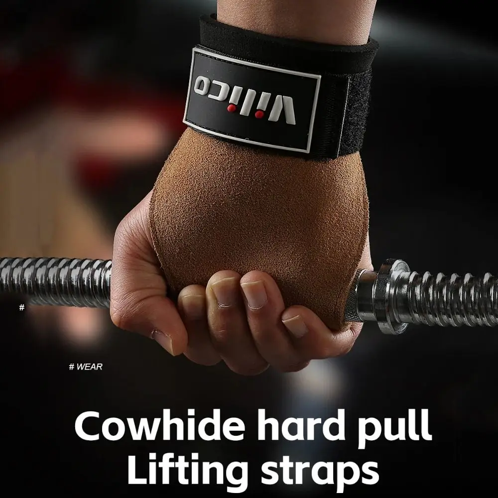 1 Pair Raised Anti-slip Cowhide Gym Gloves Adjustable Leather Fitness Lifting Straps Wear-resistant Durable
1 Pair Raised Anti-slip Cowhide Gym Gloves Adjustable Leather Fitness Lifting Straps Wear-resistant Durable